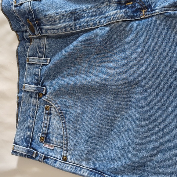 Men Carhartt Jeans Regular Fit Size 46 Light Blue Acid Wash RN# 14806 - Picture 3 of 12